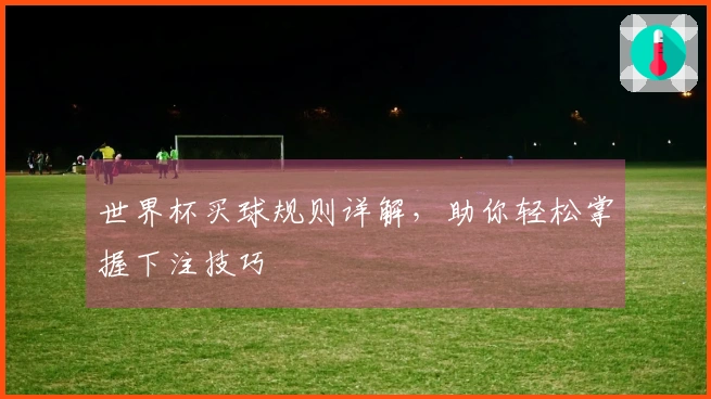 世界杯买球规则详解，助你轻松掌握下注技巧